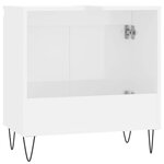 vidaXL Armoire de bain blanc brillant 58x33x60 cm bois d'ingénierie