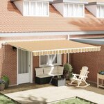 vidaXL Auvent rétractable électrique Multicolore 450 × 350 cm