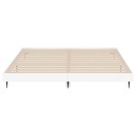vidaXL Cadre de lit blanc 150x200 cm bois d'ingénierie