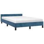 vidaXL Cadre de lit sans matelas bleu foncé 120x200 cm velours