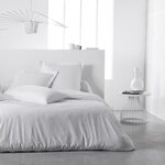 Housse de couette uni couleur craie 220 x 240 cm