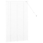 vidaXL Store de Fenêtre avec des rideaux Blanc Aluminium