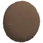 vidaXL Coussins de siège 2 Pièces Marron Ø80 x 29 cm tissu