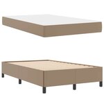 vidaXL Cadre de lit avec matelas Cappuccino 120 x 200 cm tissu