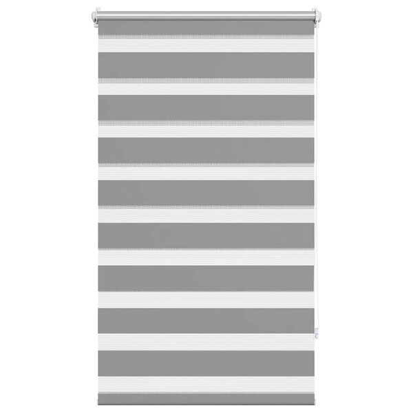 vidaXL Store vénitien zébré 70 9 x 120 cm  largeur du tissu 66 7 cm  gris