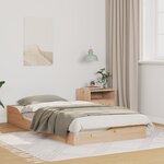 vidaXL Cadre de lit surélevé Marron 75 x 190 cm Bois massif en pin