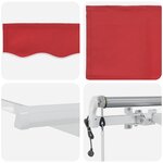 vidaXL Auvent Rétractable 350 x 250 cm Rouge
