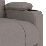 vidaXL Fauteuil de massage Taupe Tissu