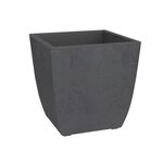 Bac à fleurs carré 42 L - 43 5 x 43 5 x 44 cm - Bac intérieur amovible - Gris anthracite
