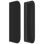 vidaXL Tête de lit avec oreilles Noir 147x16x78/88 cm Similicuir