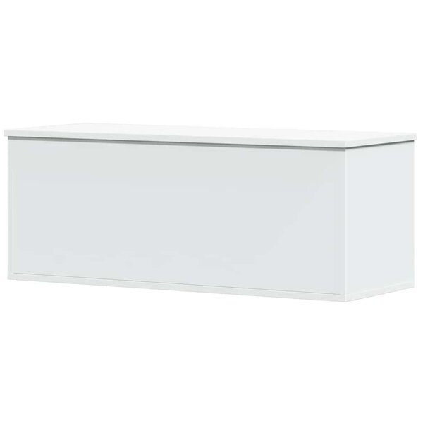 vidaXL Boîte de rangement blanc 90x35x35 cm bois d'ingénierie