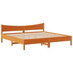 vidaXL Cadre de lit et tête de lit cire marron 180x200 cm bois de pin