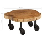 vidaXL Table basse bois d'acacia massif 60x55x25 cm