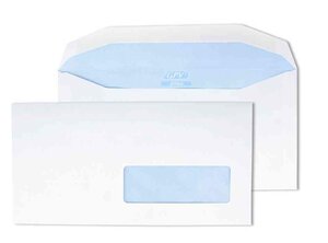 Boite de 1000 enveloppes patte trapèze blanches C6/C5 115x229 80 g gommées GPV