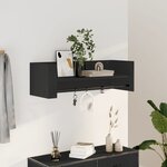vidaXL Étagère murale noir 100x35x30 5 cm bois d'ingénierie