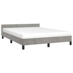 vidaXL Cadre de lit sans matelas gris clair 140x200 cm velours