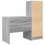 vidaXL Bureau avec tiroir avec étagère avec stockage 2 Pièces Gris Sonoma