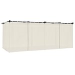 vidaXL Tonnelle avec rideaux crème 6x3 m acier