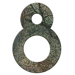 Numéro 8 - Numéro adhésif pour boîtes aux lettres- Pierre véritable 50 mm  ORIGINES