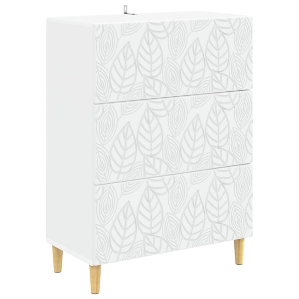 vidaXL Armoire à tiroirs Blanc 66 x 34 5 x 90 cm Bois d'ingénierie