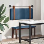 vidaXL Tête de lit suspendue Bleu PU antique