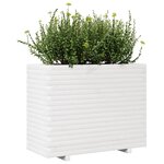 vidaXL Jardinière blanc 90x40x72 cm bois de pin massif