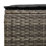 vidaXL 2 pc Pouf de Jardin Rotin PE Gris et Gris foncé