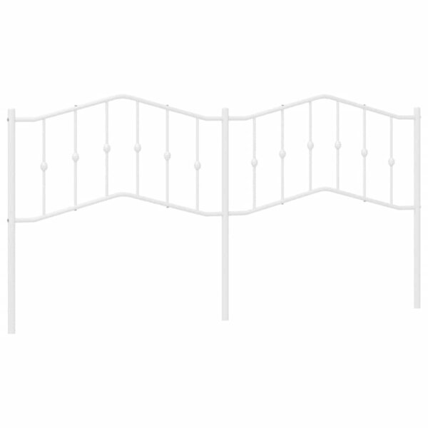 vidaXL Tête de lit métal blanc 193 cm