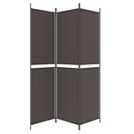 vidaXL Cloison de séparation 3 panneaux Marron 150x200 cm Tissu