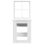 vidaXL Bureau avec étagère Blanc 122 x 67 x 145 cm Bois d'ingénierie