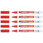 Marqueur Craie Liquide 4085 Rouge Pointe Ronde 1-2 mm x 5 EDDING