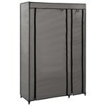 vidaXL Garde-robe pliable Gris 110x45x175 cm Tissu