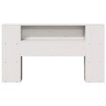 vidaXL Tête de lit avec rangement blanc 120 cm bois massif de pin