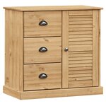 vidaXL Buffet haut VIGO 78x40x175 cm bois massif de pin
