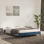 vidaXL Cadre de lit Bleu foncé 140x200 cm Velours