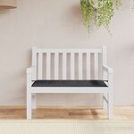 vidaXL Coussin de banc de jardin noir 100x50x4 cm tissu oxford