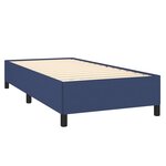 vidaXL Sommier à lattes de lit avec matelas Bleu 90x200 cm Tissu
