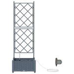 vidaXL Pots de jardin Gris clair 40 x 40 x 126 cm Acier