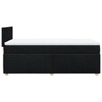 vidaXL Sommier à lattes de lit avec matelas Noir 90x200 cm Tissu