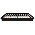 vidaXL Cadre de lit sans matelas noir bois massif