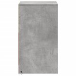 vidaXL Armoire de chevet et lumières LED gris béton bois d'ingénierie