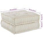 vidaXL Canapé modulaire 4 Pièces Crème 70 x 70 x 56 cm tissu