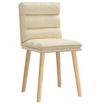vidaXL Chaises à manger lot de 2 crème tissu