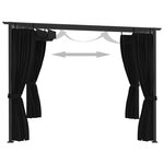 Vidaxl belvédère 4x3 m anthracite
