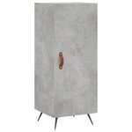 vidaXL Buffet Gris béton 34 5x34x90 cm Bois d'ingénierie