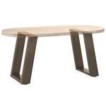 vidaXL Pieds de table basse en U 2 pièces Acier naturel 38 x (42-43) cm Acier