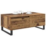 vidaXL Table basse Bois Ancien 90 x 50 x 36 5 cm Bois d'ingénierie