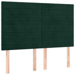 vidaXL Sommier à lattes de lit avec matelas LED Vert foncé 140x190 cm