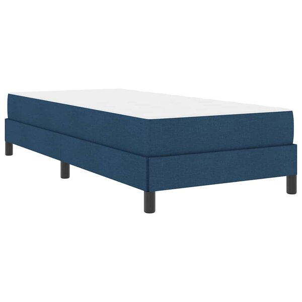 vidaXL Lit à ressorts avec matelas Bleu 90 x 190 cm tissu