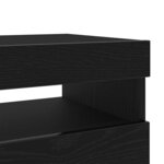 vidaXL Meuble TV Noir 80 x 35 x 40 cm Bois d'ingénierie
